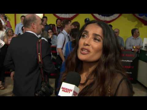 Salma Hayek Is Dirty At 'Sausage Party' Premiere