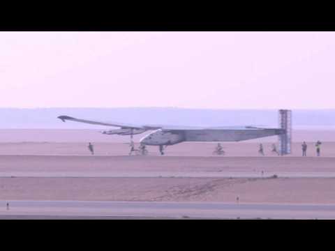 Solar plane lands in Egypt in penultimate stop of world tour