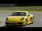 Porsche 718 Cayman S Racing Yellow Trackside Driving Video | AutoMotoTV