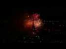 Fireworks light up Eiffel Tower on Bastille Day