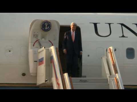 Top US envoy Kerry arrives in Moscow for Syria talks with Putin