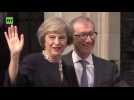 Theresa May Gives Maiden Speech Outside Downing Street as new PM