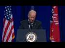 Biden chokes up when talking to families of slain police officers