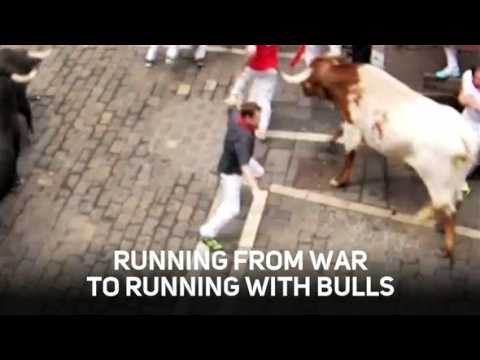 After Iraq: Vet finds his rush at Running of the Bulls