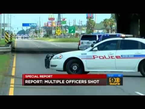 Baton Rouge police officers shot, three reported dead