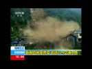 Video of a landslide hitting houses in China