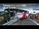 Taiwan tour bus crash kills all 26 onboard