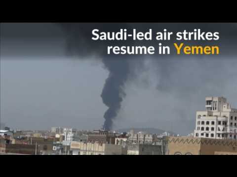 Air strikes led by Saudi coalition resume in Yemen