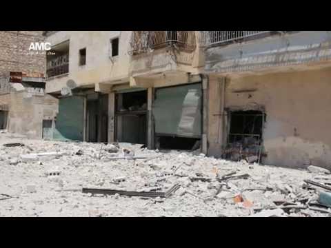 Video purports to show aftermath of Aleppo air strike
