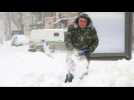 Heavy snow in Ukraine kills two