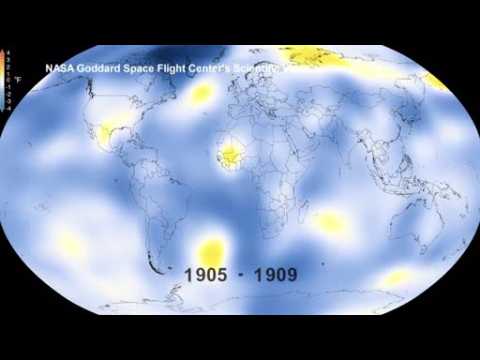 NASA animation shows global warming over 135 years