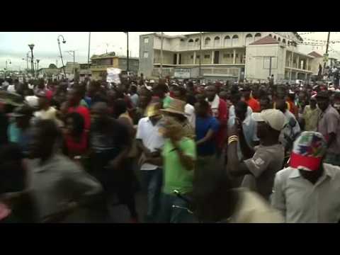Haitians protest on day of cancelled elections