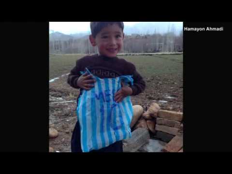 Afghan child's makeshift Messi soccer jersey goes viral
