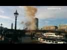 Bus explodes on London's Lambeth Bridge as part of movie stunt