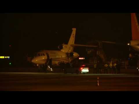 Swiss air force jet lands at Geneva airport