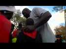 Shaquille O'Neal joins police in pickup game with neighborhood kids