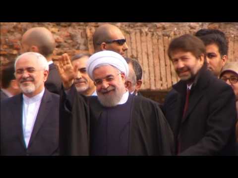 Iran's Rouhani in Rome, Paris to revive business ties