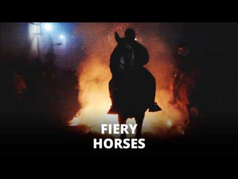 Fiery Festival: Horses leap through flames