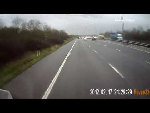 Family escapes dramatic motorway crash captured on dashcam