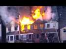 Fire reignites in New Jersey, damaging five homes