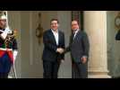 Greek PM arrives in Paris for talks