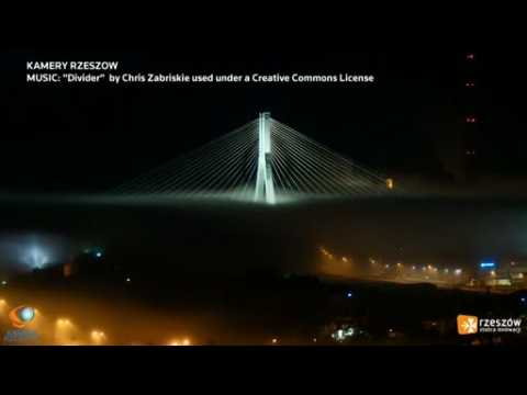 CCTV camera captures amazing time-lapse of fog descending over Polish city