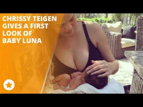 Chrissy Teigen shares first snap of baby Luna