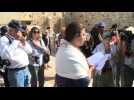 First ever women's priestly blessing at the Western Wall starts