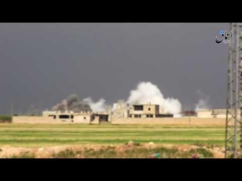 Video said to show Turkish artillery shelling north of Aleppo