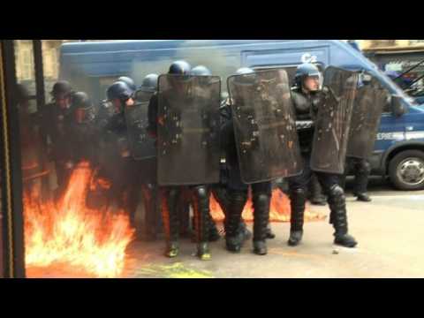 Paris: Riot police deployed as labour reform demo escalates