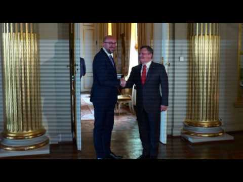 King Abdullah of Jordan and his wife visit Brussels