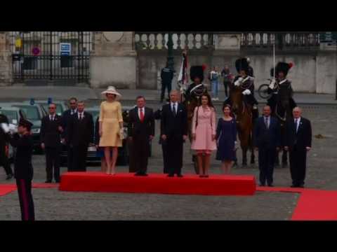 King Abdullah of Jordan and his wife visit Brussels
