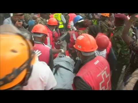 Six days trapped, Kenyan woman freed from collapsed building