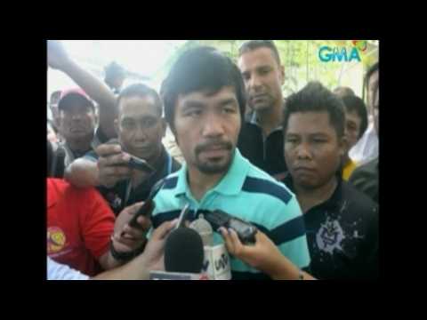 Boxing icon Manny Pacquiao casts vote in Philippines