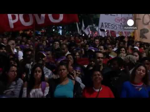 Protesters march against Temer’s new Brazil government in Sao Paulo