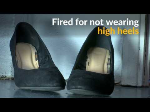 Fired for not wearing high heels