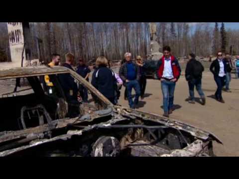 Canada's Trudeau tours fire-ravaged Alberta town
