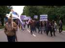 Demo against leader of Republika Srpksa, Bosnia's Serb entity - Label : AFPTV - First images - Category : News