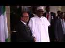 French President Hollande meets Nigerian counterpart