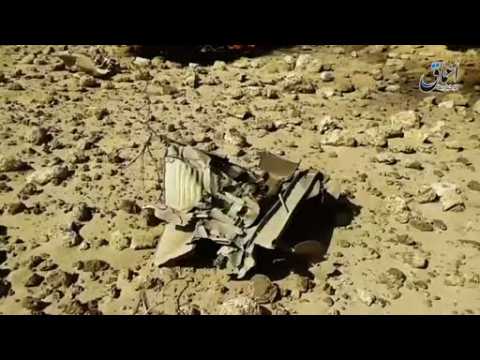 Syrian warplane crashes near Damascus, IS says pilot captured - amateur video