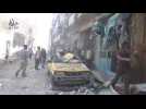 Shelling and air strikes resume in Aleppo - amateur video