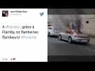 Vido Manifestations  Nantes : une Porsche en feu enflamme la Toile