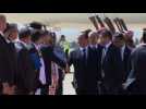 Francois Hollande lands in Jordan