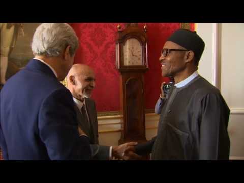 Kerry meets Afghan, Nigeria presidents amid Cameron comment fallout