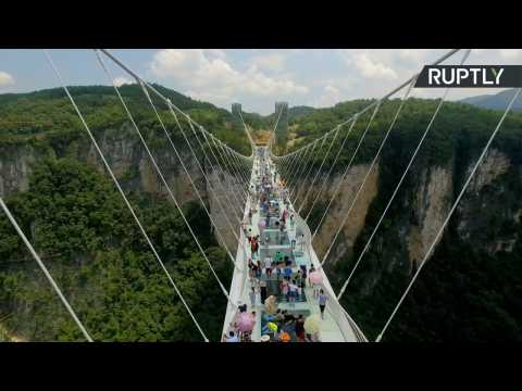 Do Look Down on the World's Longest Glass-Bottom Bridge