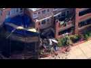 Balconies collapse at NY apartment block