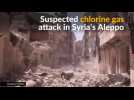 Dozens choke in suspected chlorine attack in Aleppo, monitors say
