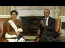 Obama meets Myanmar's Aung San Suu Kyi