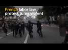 Clashes at French labor reform law protest