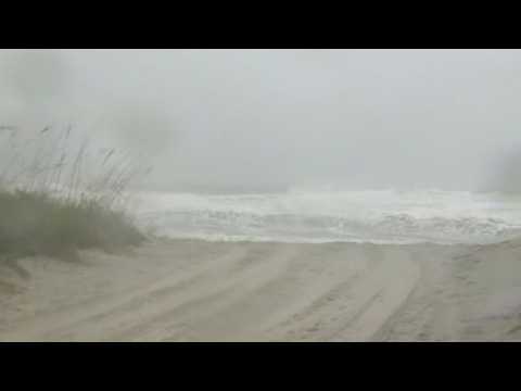 Video shows Hurricane Matthew pounding Florida beach